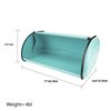 Hds Trading Roll Up Lid Steel Bread Box, Turquoise ZOR96019